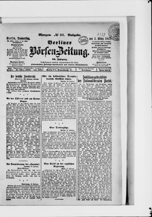 Berliner Börsen-Zeitung vom 01.03.1917