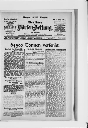 Berliner Börsen-Zeitung on Mar 3, 1917