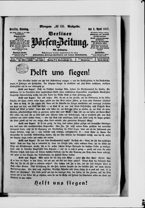 Berliner Börsen-Zeitung vom 01.04.1917