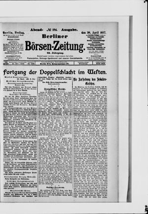 Berliner Börsen-Zeitung on Apr 20, 1917