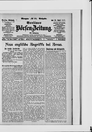 Berliner Börsen-Zeitung vom 25.04.1917