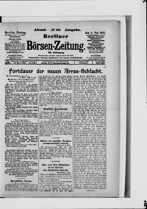 Berliner Börsen-Zeitung vom 04.05.1917