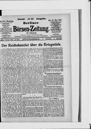 Berliner Börsen-Zeitung vom 15.05.1917