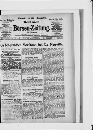 Berliner Börsen-Zeitung vom 16.05.1917