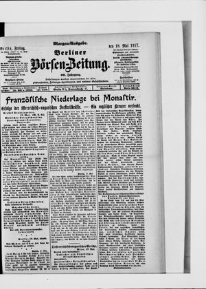 Berliner Börsen-Zeitung vom 18.05.1917