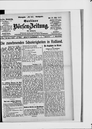Berliner Börsen-Zeitung vom 19.05.1917