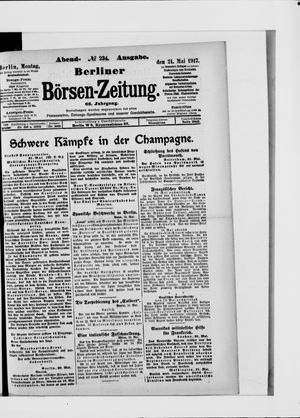 Berliner Börsen-Zeitung vom 21.05.1917