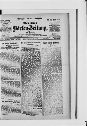 Berliner Börsen-Zeitung vom 25.05.1917