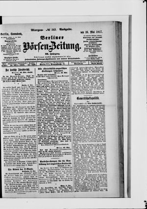 Berliner Börsen-Zeitung vom 26.05.1917