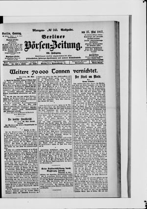 Berliner Börsen-Zeitung vom 27.05.1917