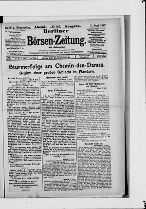 Berliner Börsen-Zeitung vom 07.06.1917