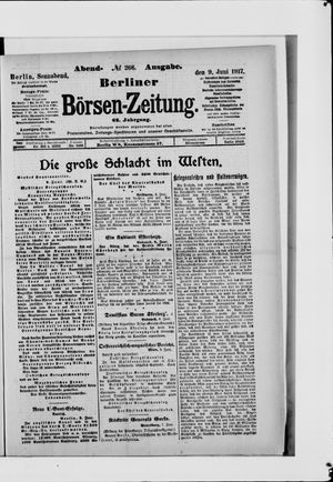 Berliner Börsen-Zeitung vom 09.06.1917