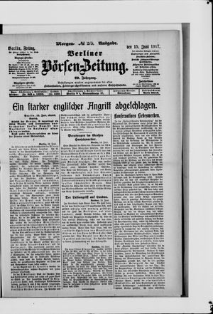 Berliner Börsen-Zeitung vom 15.06.1917