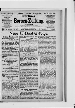 Berliner Börsen-Zeitung vom 19.06.1917