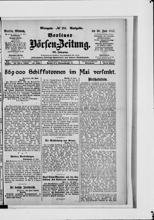 Berliner Börsen-Zeitung vom 20.06.1917