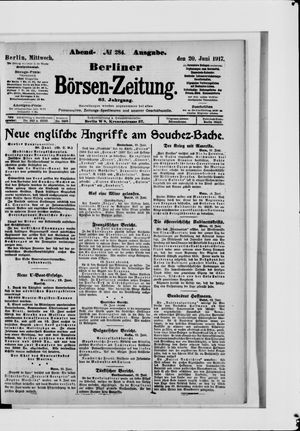 Berliner Börsen-Zeitung vom 20.06.1917