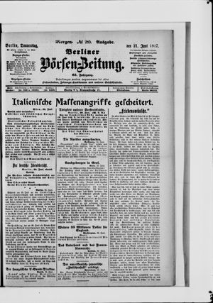 Berliner Börsen-Zeitung vom 21.06.1917