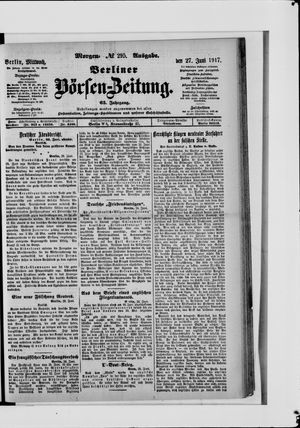 Berliner Börsen-Zeitung vom 27.06.1917