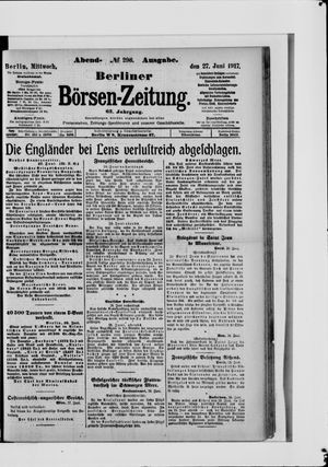 Berliner Börsen-Zeitung vom 27.06.1917