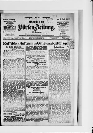 Berliner Börsen-Zeitung on Jul 1, 1917