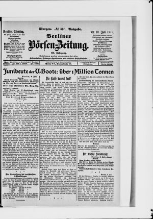 Berliner Börsen-Zeitung vom 10.07.1917