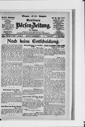 Berliner Börsen-Zeitung vom 14.07.1917