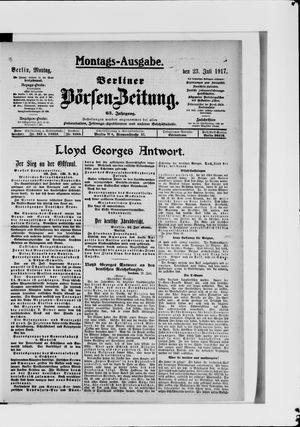 Berliner Börsen-Zeitung on Jul 23, 1917