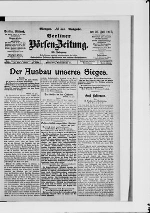 Berliner Börsen-Zeitung vom 25.07.1917