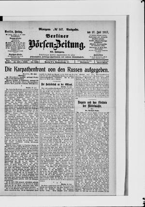Berliner Börsen-Zeitung vom 27.07.1917