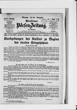 Berliner Börsen-Zeitung vom 01.08.1917