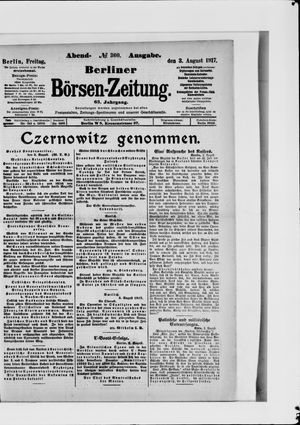 Berliner Börsen-Zeitung on Aug 3, 1917