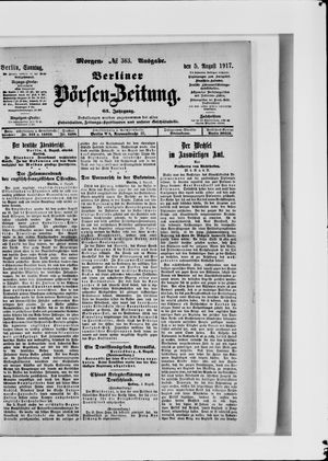Berliner Börsen-Zeitung vom 05.08.1917