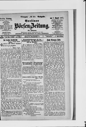 Berliner Börsen-Zeitung vom 07.08.1917