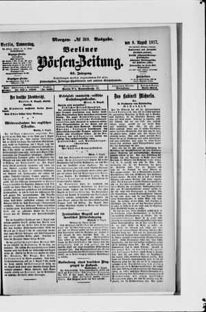 Berliner Börsen-Zeitung vom 09.08.1917