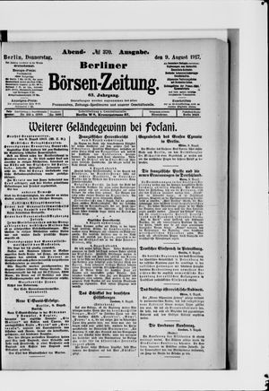 Berliner Börsen-Zeitung on Aug 9, 1917