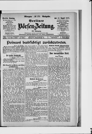 Berliner Börsen-Zeitung vom 12.08.1917
