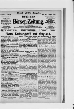 Berliner Börsen-Zeitung vom 13.08.1917