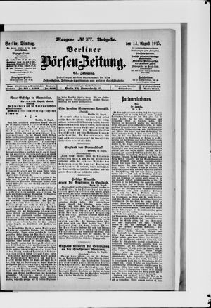 Berliner Börsen-Zeitung on Aug 14, 1917