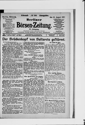 Berliner Börsen-Zeitung vom 15.08.1917