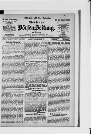 Berliner Börsen-Zeitung vom 16.08.1917
