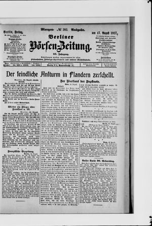 Berliner Börsen-Zeitung vom 17.08.1917