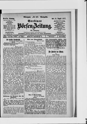 Berliner Börsen-Zeitung vom 19.08.1917