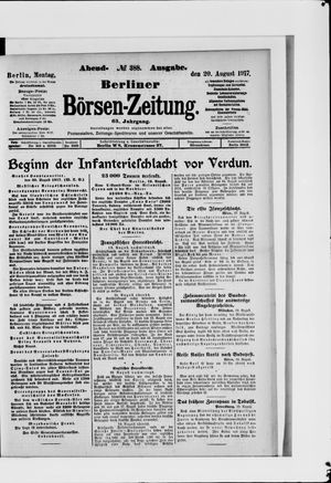 Berliner Börsen-Zeitung vom 20.08.1917