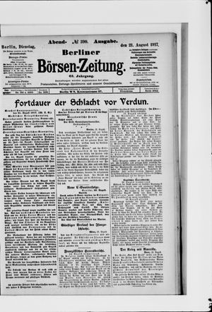 Berliner Börsen-Zeitung vom 21.08.1917