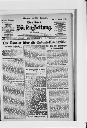 Berliner Börsen-Zeitung vom 22.08.1917