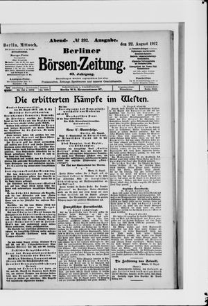 Berliner Börsen-Zeitung vom 22.08.1917