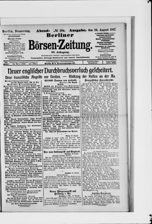 Berliner Börsen-Zeitung vom 23.08.1917