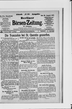 Berliner Börsen-Zeitung vom 25.08.1917