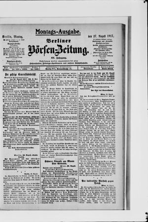 Berliner Börsen-Zeitung vom 26.08.1917