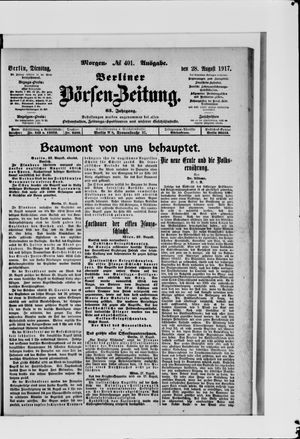 Berliner Börsen-Zeitung vom 28.08.1917